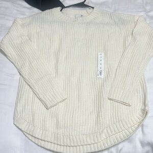 So acrylic sweater vanilla color size small kohls top long sleeve sweater new